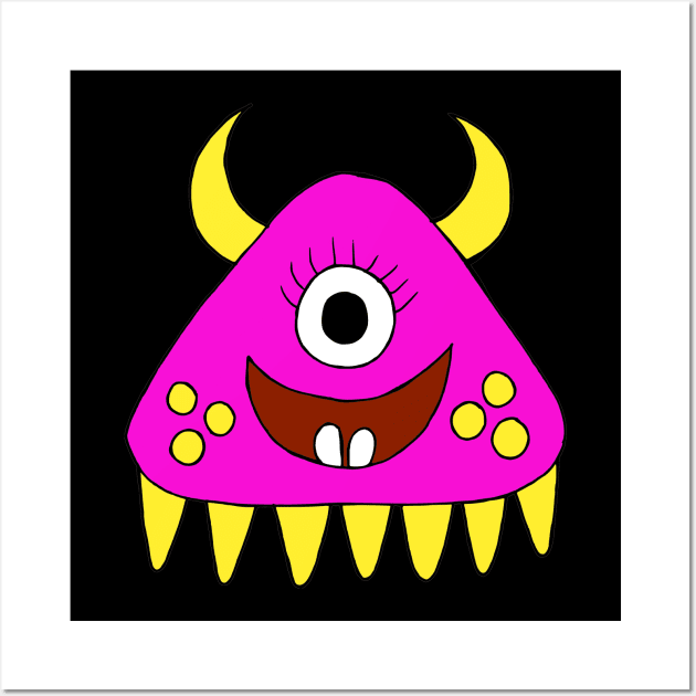 One Eyed Monster Wall Art by coloringiship